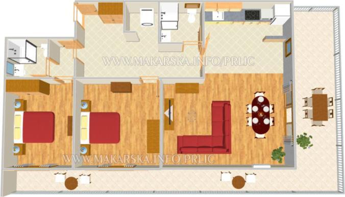 Apartman Prlic 3 Apartman Makarska Kültér fotó